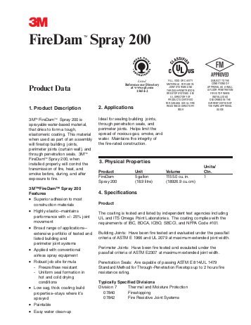 firedam spray 200 specification